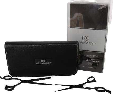 Image du produit Olivia Garden Kit de cisaillement SilkCut Pro Noir mat (14.61 cm)