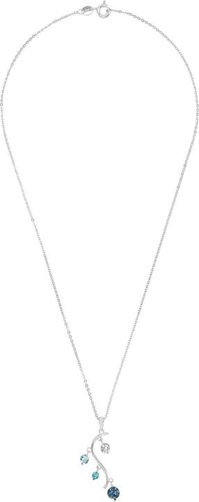 Immagine prodotto Amor Halsschmuck für Damen, 925 Sterling Silber, Kristallglas (Argento 925, 42 cm)