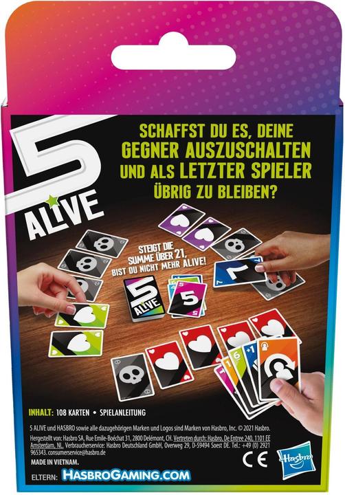 Produktbild Hasbro Gaming Five Alive Kartenspiel (Deutsch)