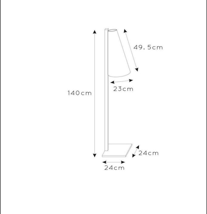 Image du produit Lucide GREGORY - Lampadaire - 1xE27 - Noir 30795/81/30 (E27)