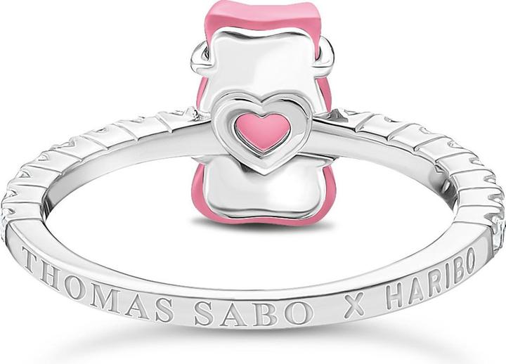 Immagine prodotto Thomas Sabo Anello con mini orsetto e pietre in oro rosa (60, 925 Argento)
