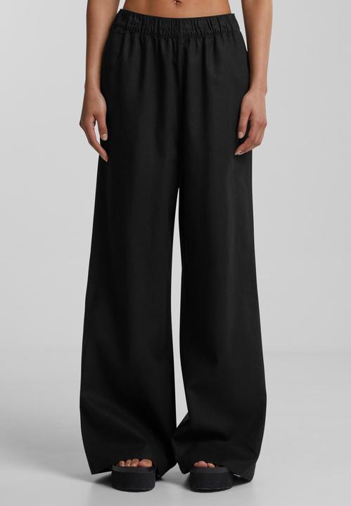 Actual product image Urban Classics Ladies Linen Mixed Wide Pants - 161183 (XS)