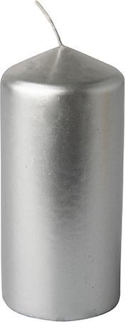 Image du produit Papstar Bougie de Noël, 60 mm, argentée Diamètre : 60 mm, hauteur : 130 mm, durée de combustion : env. 30 (1 pcs)