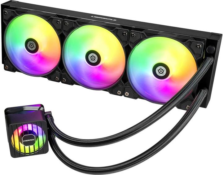 Actual product image Enermax LIQMAXFLO 360mm CPU AIO liquid cooler - Xtreme double chamber pump - VRM water block ARGB