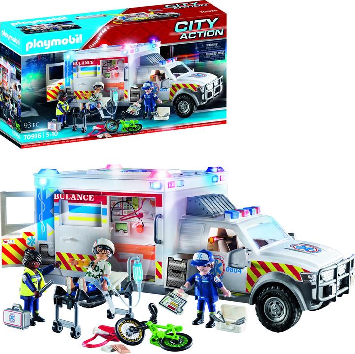 Actual product image Playmobil Rescue vehicle: US Ambulance (70936, Playmobil City Action)