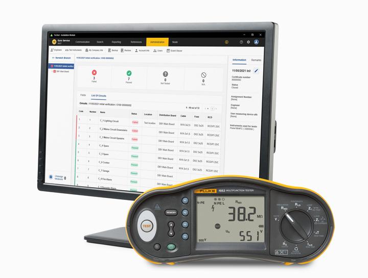 Produktbild Beha Amprobe BEHA 1663 DE FTT KIT Installationstester + Trutest Adv (CAT IV 300V, CAT III 500V)