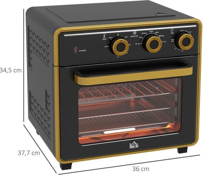 Actual product image Swisshandel24 Mini oven 20L, pizza oven with convection function, hot air oven with baking tray, grill rack