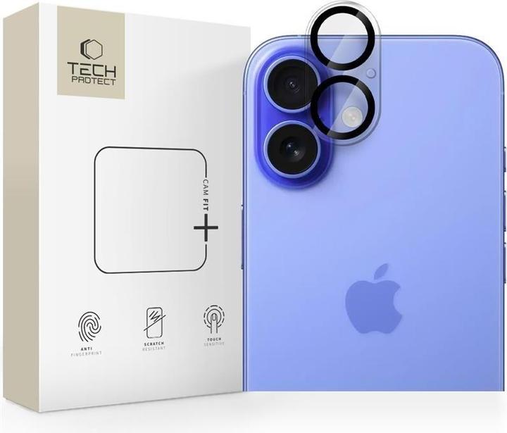Actual product image Tech-Protect Cam Fit+ Kameraabdeckung für iPhone 16 / 16 Plus - Transparent (1 Piece, Apple iPhone 16 Plus, Apple iPhone 16)