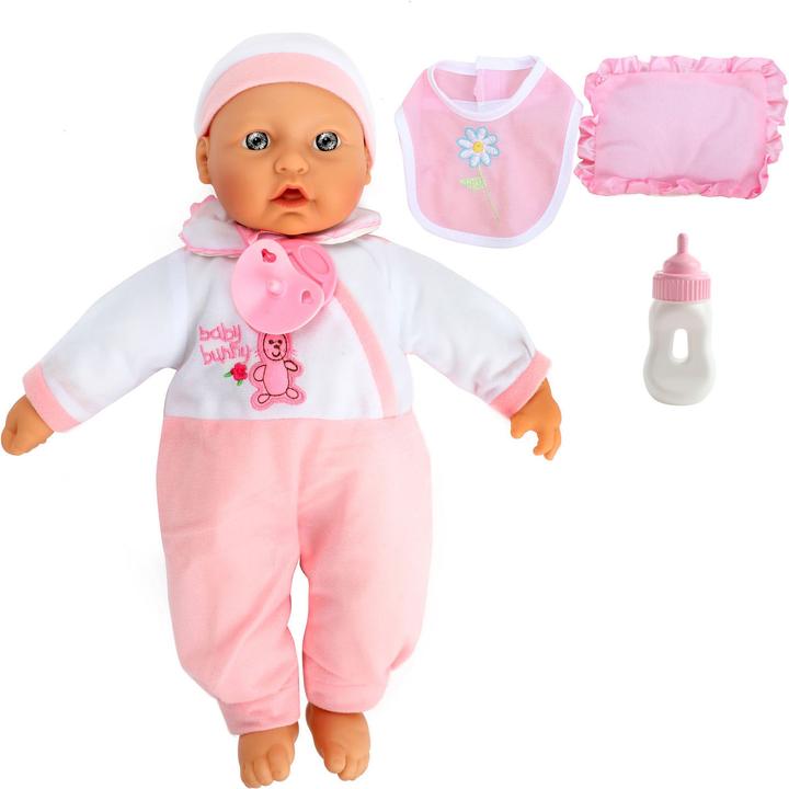 Produktbild Toi-Toys Babypuppe mit Flasche und Lätzchen, 40cm