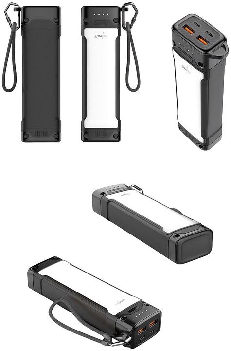 Produktbild Revolt Outdoor-USB-Powerbank mit 28-Watt-Solar-Ladegerät, 20.000 mAh (20000 mAh, 20 W, 28 Wh)