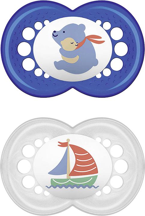 Image du produit MAM Sucette originale en silicone 'Ours / Bateau' set de 2 pièces