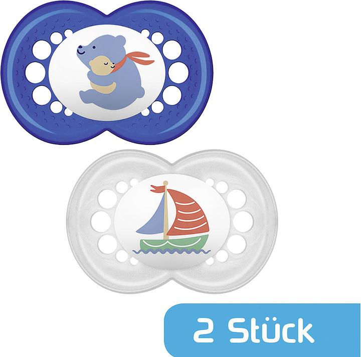 Image du produit MAM Sucette originale en silicone 'Ours / Bateau' set de 2 pièces