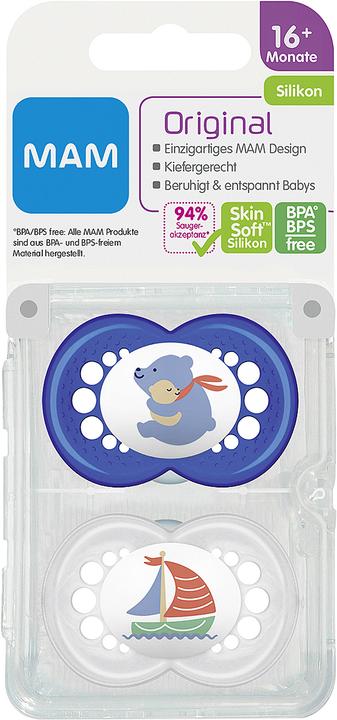 Image du produit MAM Sucette originale en silicone 'Ours / Bateau' set de 2 pièces