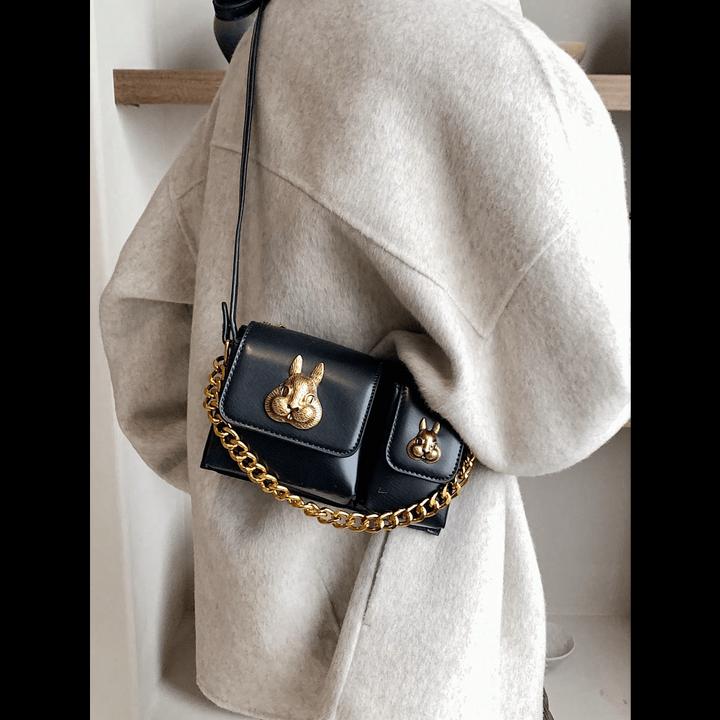 Immagine prodotto Only-Bags.Store Borsa a tracolla con decori retrò, mini borsetta a catena di tendenza, borsa a tracolla vintage