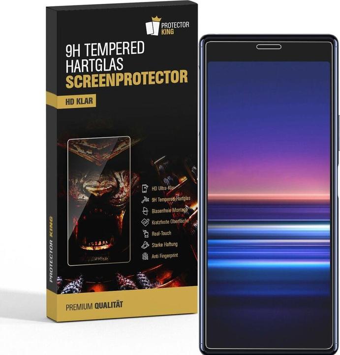 Produktbild Protectorking 1x echtes Tempered 9H Panzerhartglas 3D KLAR (1 Stück, Sony Xperia 5)