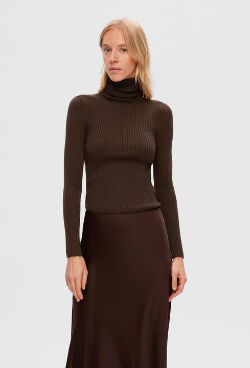 Produktbild Selected Femme Gerippter Glitzer Rollkragenpullover (L)