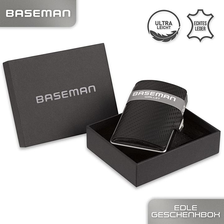 Actual product image Baseman Credit card case with coin pocket, carbon