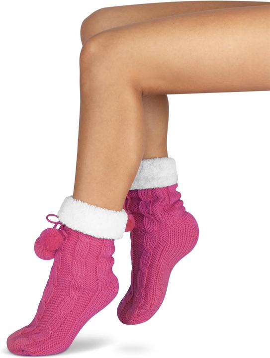 Image du produit Normani Chaussons en tricot avec pompon et ABS (Une unité par pack, 36 - 40)