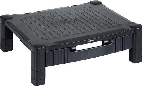 Produktbild Office Depot Monitorständer Kunststoff Mit Schublade Höhenverstellbar Schwarz