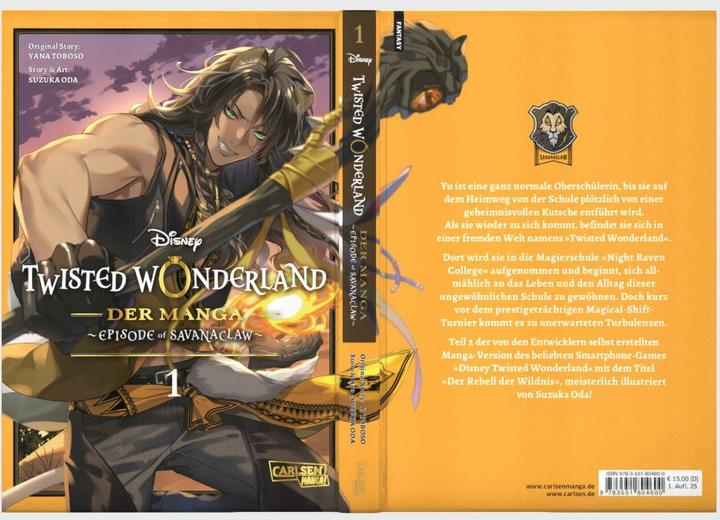 Actual product image Twisted Wonderland: Savanaclaw 1: Twisted Wonderland: Der Manga - Episode of Savanaclaw (German, Yana Toboso, Dorothea Everywhere, Suzuka Oda, 2024)