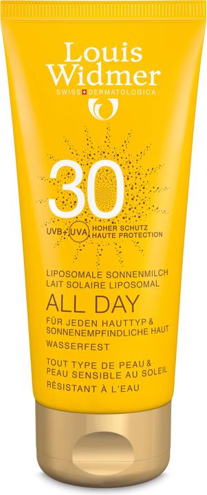 Louis Widmer All Day Sonnenmilch unparfümiert (Sonnenmilch, SPF 30, 100 ml, 137 g)