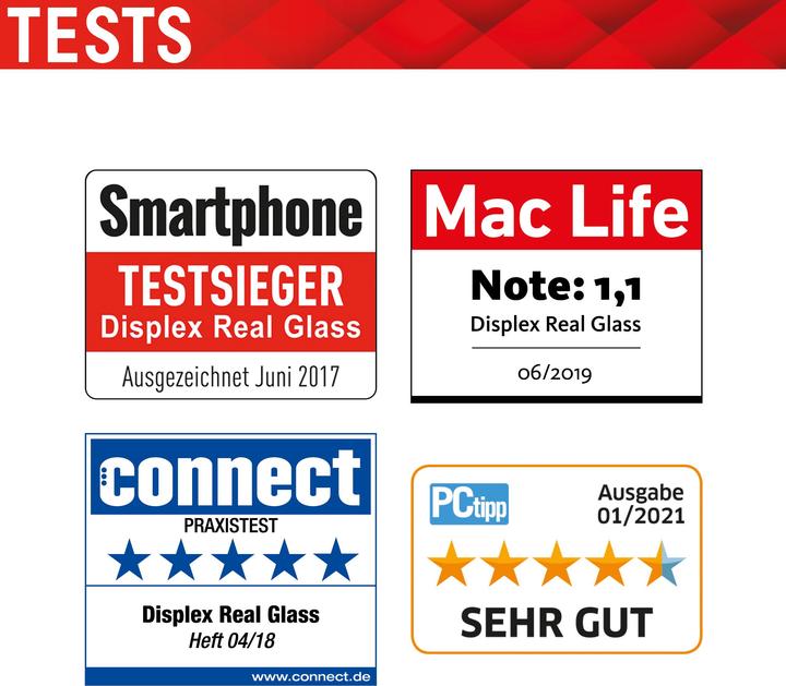 Produktbild Displex Real Glass, 2D Panzerglas + Handyhülle (1 Stück, Apple iPhone 14)