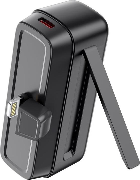 Image du produit xO power bank mini PR244 20W 5000 mAh avec connecteur Lightning noir (5000 mAh, 20 W)