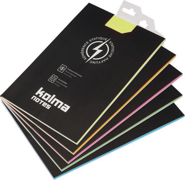 Produktbild Kolma Haftnotizen Notes A5 statisch haftend blau (148 x 210 mm)