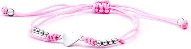 Actual product image Beneto Drawstring pink kabbalah heart bracelet AGB541