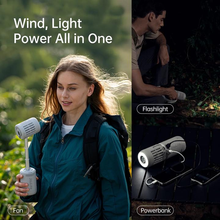 Actual product image Jisulife Outdoor Fan Ultra1 (13500mAh) Grey