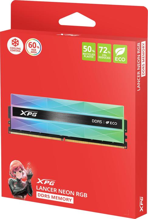 Image du produit Adata XPG Lancer Neon RGB (2 x 16GB, 6000 MHz, RAM DDR5, DIMM)
