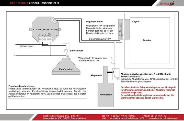 Produktbild Schabus Kabel-Abluftsteuerung KDS110 1