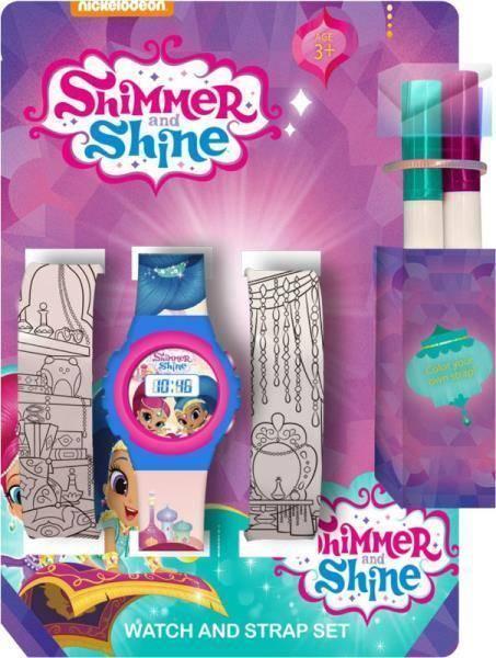 Kids Euroswan Children's Euroswan digital watch set with shine and gloss and ribbons SH17056