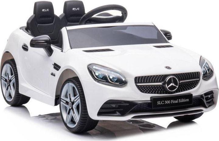 Lean Toys Tweezits elektrische auto voor kinderen Mercedes SLC 300, wit