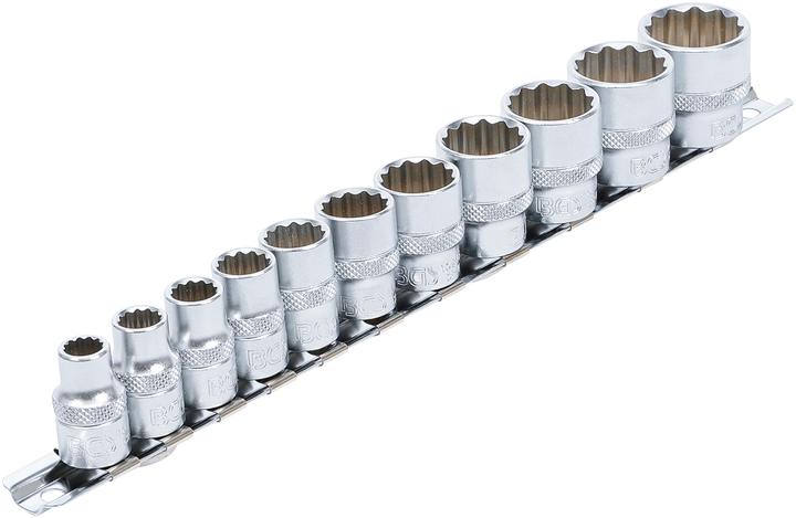 BGS Doppenset, twaalfkantig | aandrijfvierkant 10 mm (3/8") | inch maten | 11 stuks.