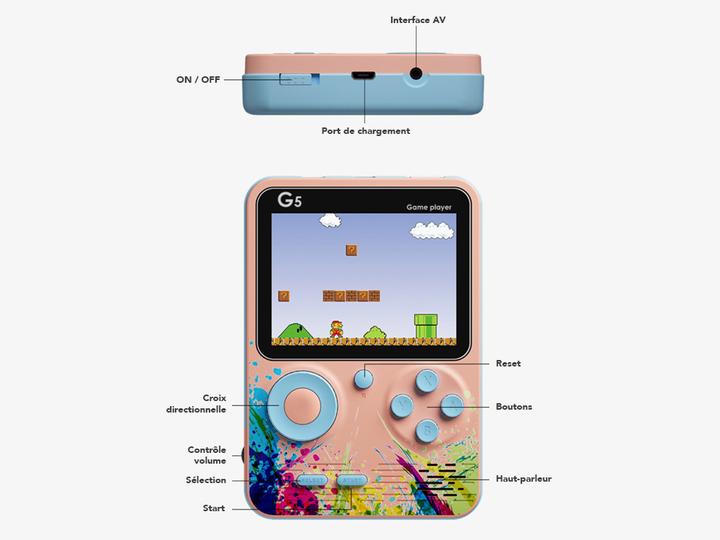 Image du produit VR Shinecon Console avec émulateur de 500 jeux et contrôleur multijoueur Modèle StreetArt