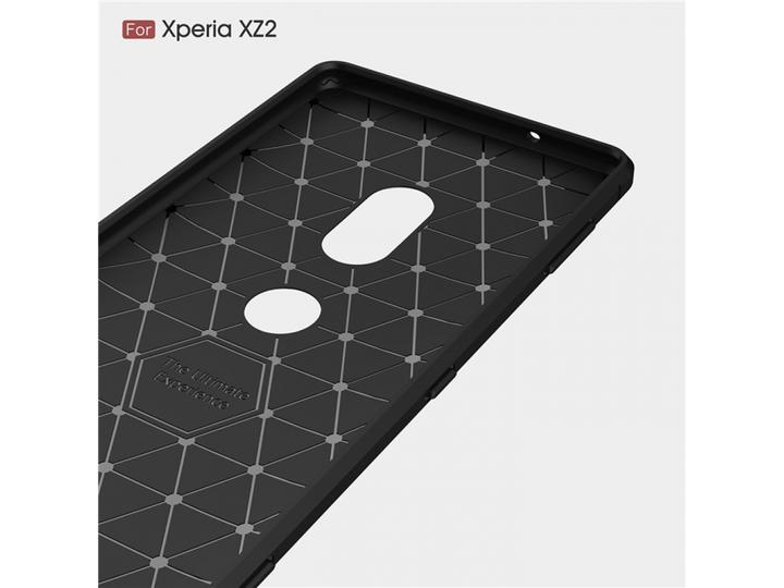 Actual product image Screenguard Sony Xperia XZ2 Cover Carbon Brushed Soft TPU (Sony Xperia XZ2)