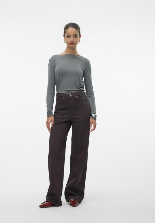 Actual product image Vero Moda VMTESSA Hohe Taille Weiter Beinschnitt Jeans Weit geschnitten (W28/L32)