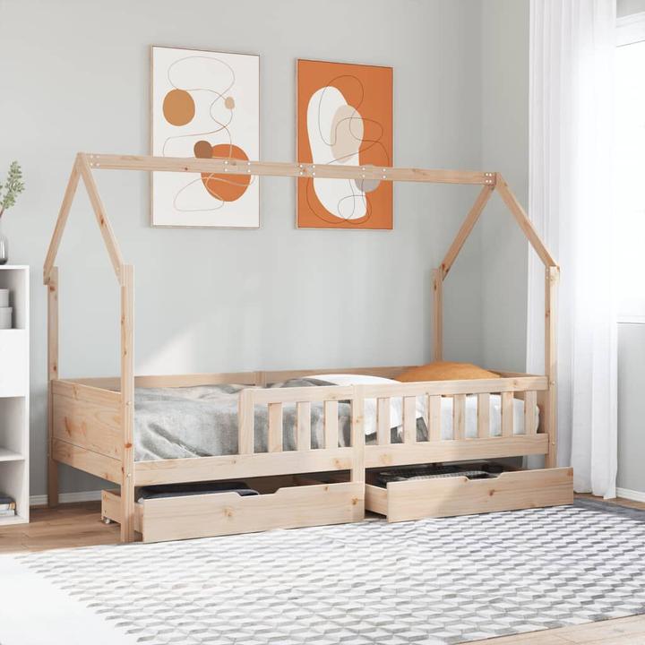 Image du produit VidaXL Lit d'enfant avec tiroirs (80 x 200 cm)