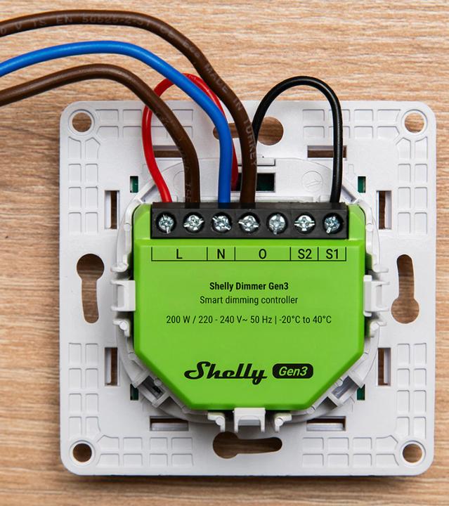 Actual product image Shelly Dimmer Gen3 (Dimming actuator)