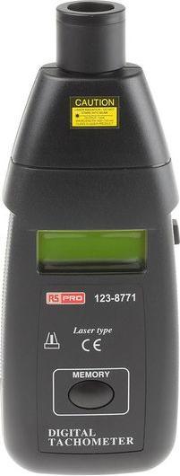 Image du produit Rs Pro 5-digit laser tachometer,10-99999rpm 1mW (Laser)