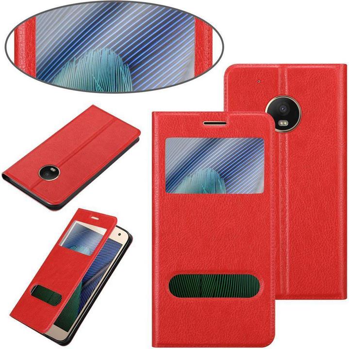 Produktbild Cadorabo Book mit View Doppelfenster Cover (Motorola Moto G5 Plus)