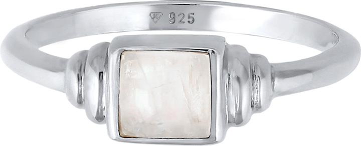 Produktbild Elli PREMIUM Ring Mondstein Quadrat Vintage 925 Silber (58, 925 Silber)