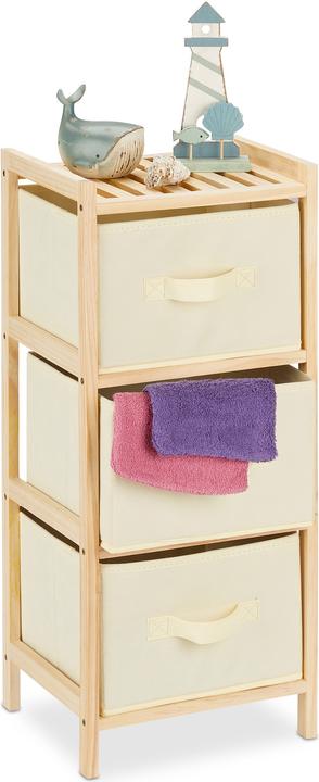Image du produit Relaxdays Étagère de salle de bain (28 x 25.5 x 65 cm)