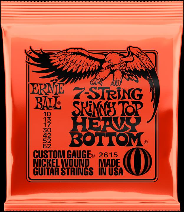 Actual product image Ernie Ball Set of strings, Slinky Nickel 7-String, Skinny Top Heavy Bottom (7 x, Electric guitar, 0.06")