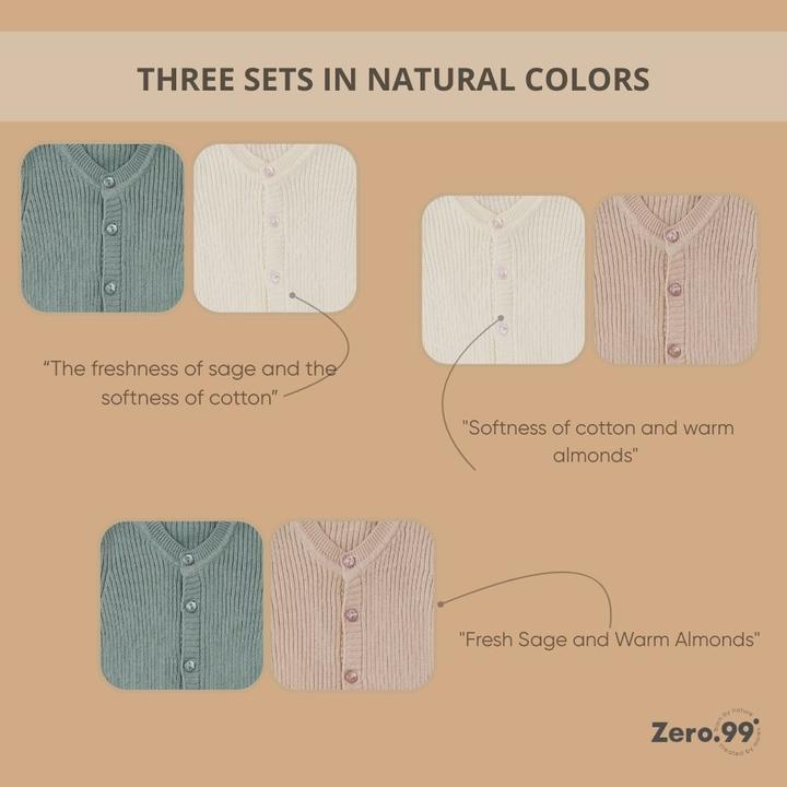 Actual product image Zero.99 Baby Set 2 in 1, 2 Sleepsuits for Newborns (50, 56, 62, 68)