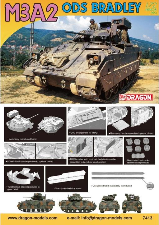 Actual product image 1:72 M3A2 ODS Bradley