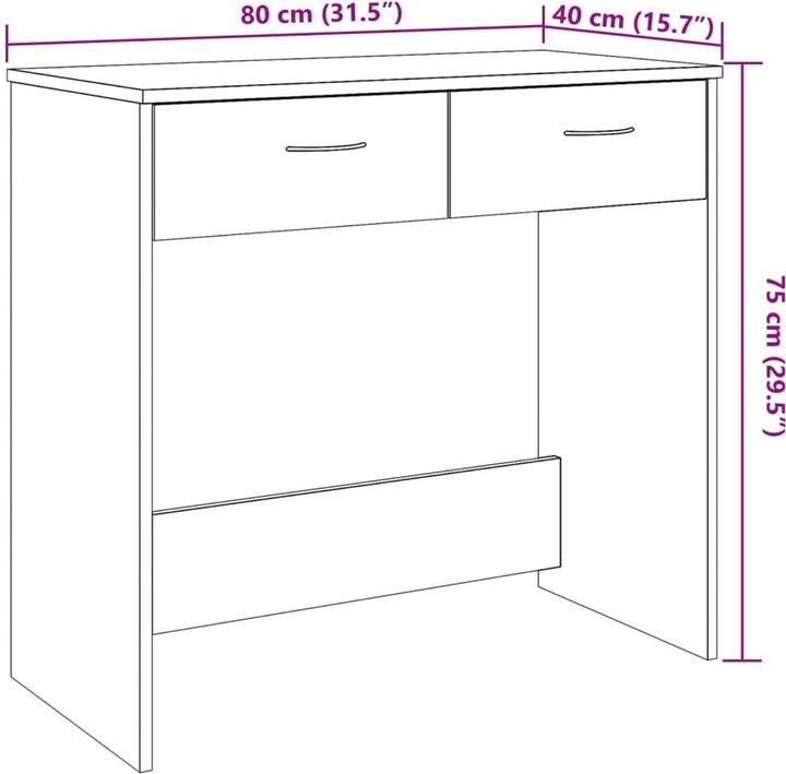 Produktbild VidaXL Schreibtisch Bürotisch Computertisch Arbeitstisch Tisch Altholz-Optik (80 x 40 x 75 cm)