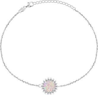 Brilio Silver - Charming bracelet with synthetic opal BRC37WP