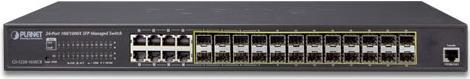 Actual product image Planet L2+/L4 24-Port 100/1000X SFP 8 Shared TP Managed Switches Static Routing IPv4/IPv6 W/ 48V Redunda... (24 Ports)